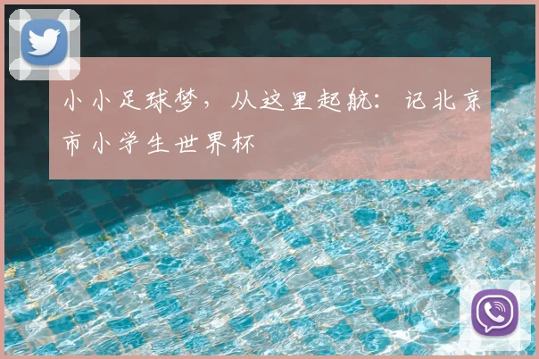小小足球梦，从这里起航：记北京市小学生世界杯